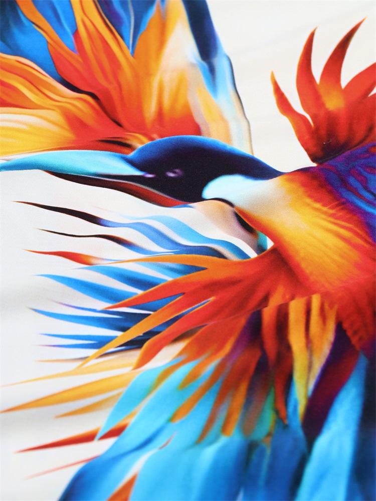 EDOLYNSA Шикарное синее длинное платье с принтом в стиле бохо и v-образным вырезом, рукавами «летучая мышь», кафтан больших размеров, 2024, женская пляжная одежда для летних каникул, купальник, накидка Q1594