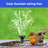 1,5 Вт солнечный насос для фонтана, погружной водяной насос с расходом 160 л/ч с 8 насадками, 9,84 фута воды