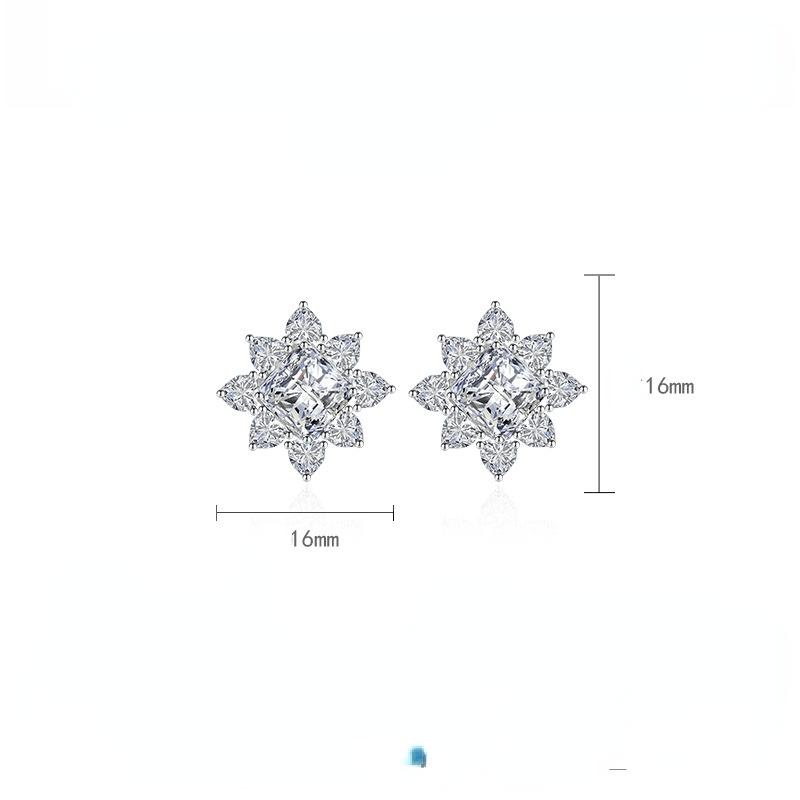 BELLA BOX Серьги-гвоздики с цветком солнца, роскошные женские свадебные ювелирные изделия, подарки