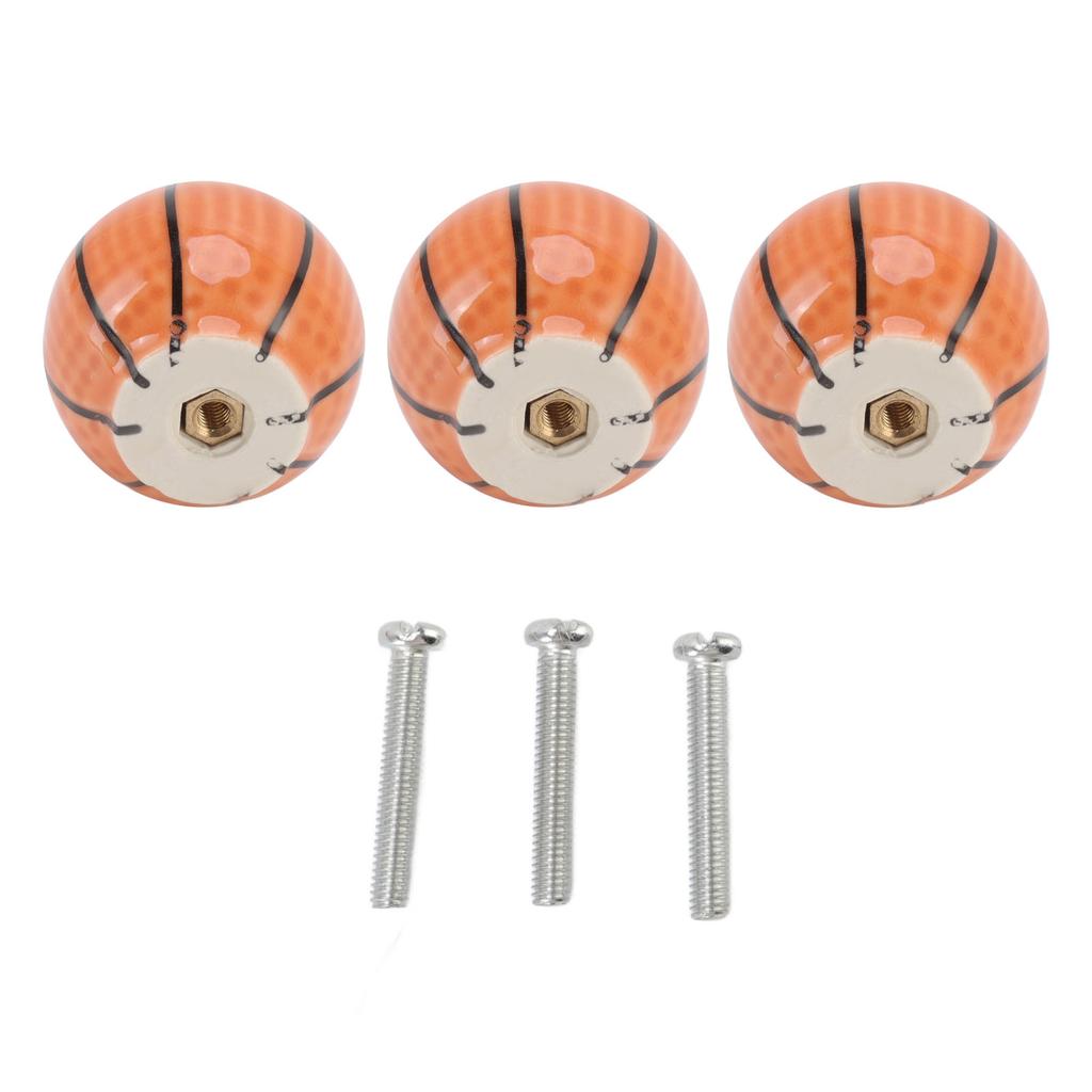 3 шт. Баскетбольный шкаф Кухонный Дом Ручки Шарообразные Одно отверстие Ручка для ящика Керамическая