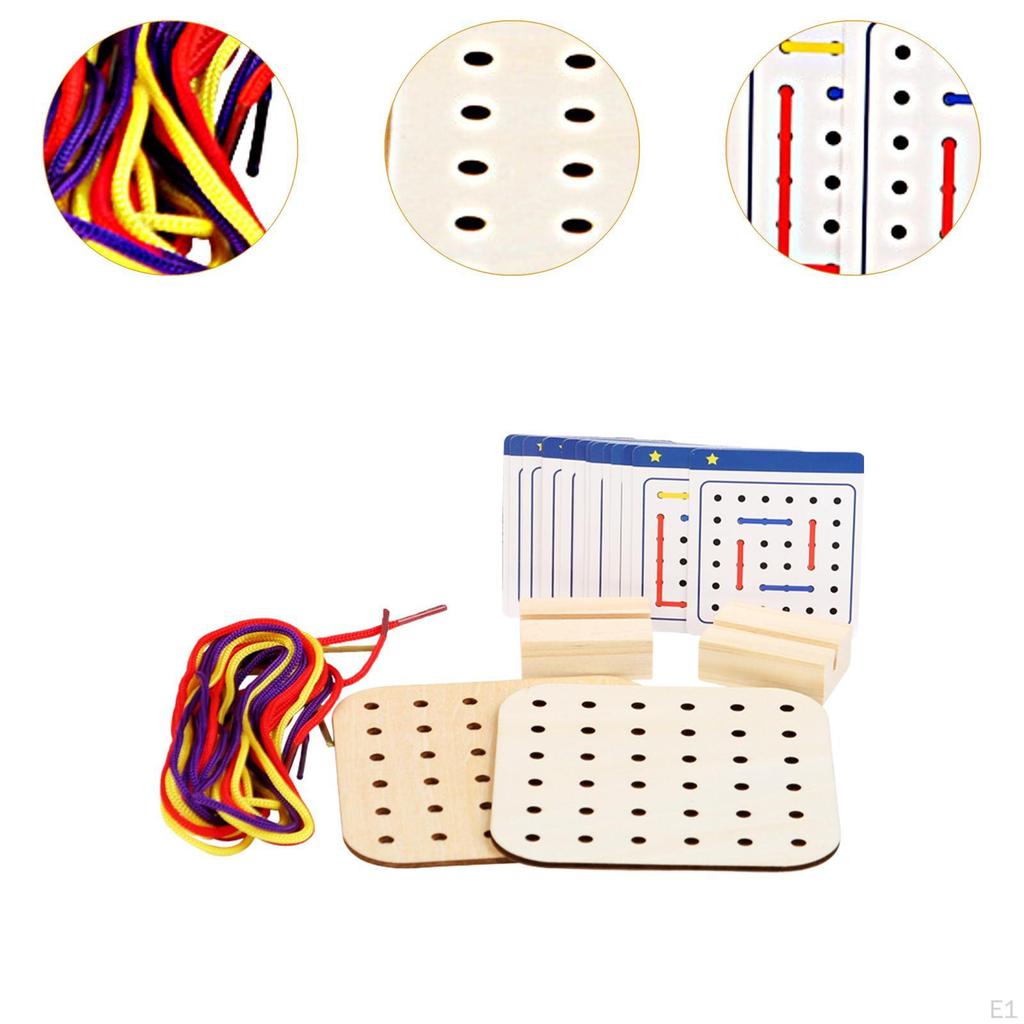 Деревянная игрушка-шнуровка, развивающие игрушки для детей 3, 4, 5 лет, открытки для шитья, подарок на день рождения