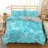 Sea Turtle Bedding Ocean Duvet Cover Set Teal Mediterranean Style Marine Themed Ocean Polyester Bedding Set Queen King Twin Size