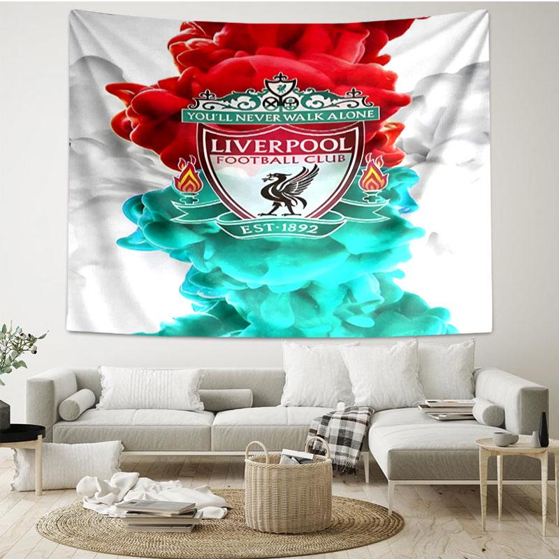 Liverpool F.C Print Tapestry - Portable Wall Decor Cloth, for Home, Dorm, Travel, Bedroom, Living Room - Ideal Birthday Housewarming Gift