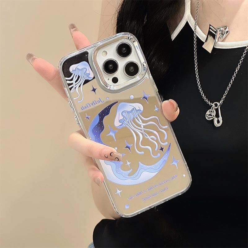 Зеркальный чехол Zhitai iPhone 15/16Pro/14Promax «три в одном»