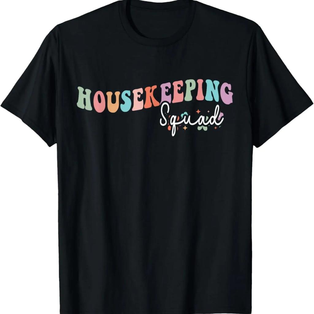 Groovy Housekeeping Squad Retro Housekeeper Appreciation T-Shirt