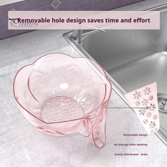 Корзина для слива фруктов и овощей Дуршлаги с носиком Не содержит бисфенол А Миска для мытья фруктов с ситечком Контейнер для сушки продуктов на кухне Раковина