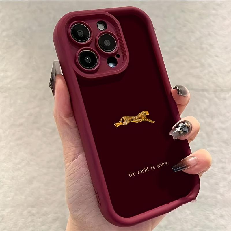 Чехол для телефона с узором на темно-красном фоне, подходит для iPhone 17 16 15 14 13 12 11 Pro/Max/Plus, противоударная задняя крышка