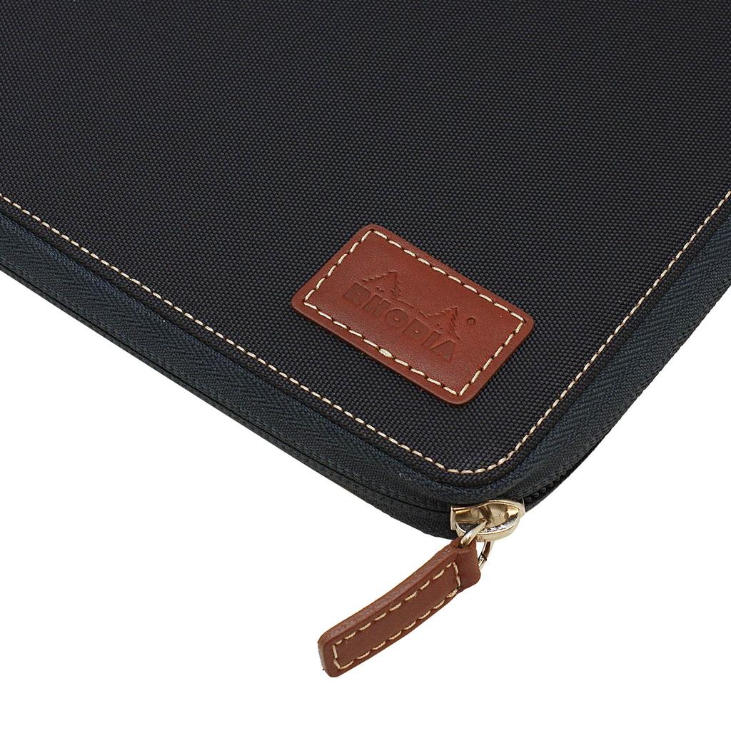 Rhodia Круглый чехол на молнии Темно-синий Белая сетка cf16ronv (Rhodia №16 Обложка/5мм В комплекте)