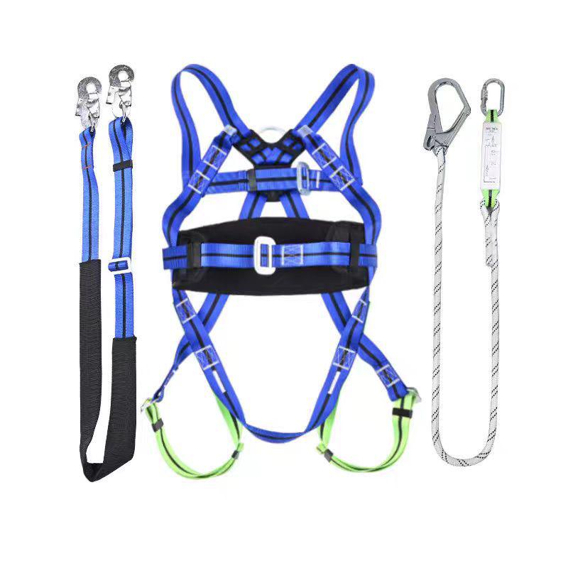 Европейская высотная страховочная привязь для электрика с конструкцией двойной спины и амортизирующей веревкой