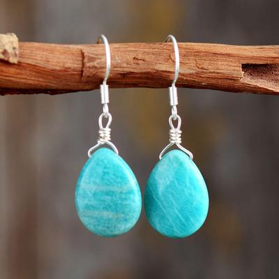 BLINGBAY женские новые серьги-подвески в богемном этническом стиле с натуральным синим кристаллом и камнем, популярные высококачественные ретро-ювелирные изделия