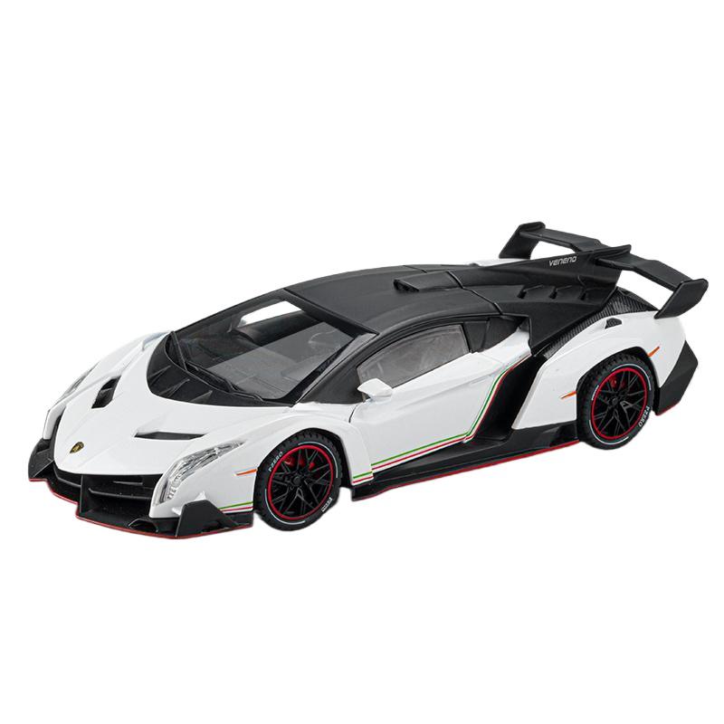1/24 Lamborghini Veneno Лимитированная Серия Суперкар Сплав Литой Металл Модель Машины Звук и Свет Инерционный Детская Игрушечная Машина Украшение Хобби