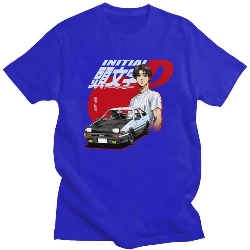 Мужская футболка Initial D на заказ Аниме Повседневная футболка с коротким рукавом Приталенная одежда