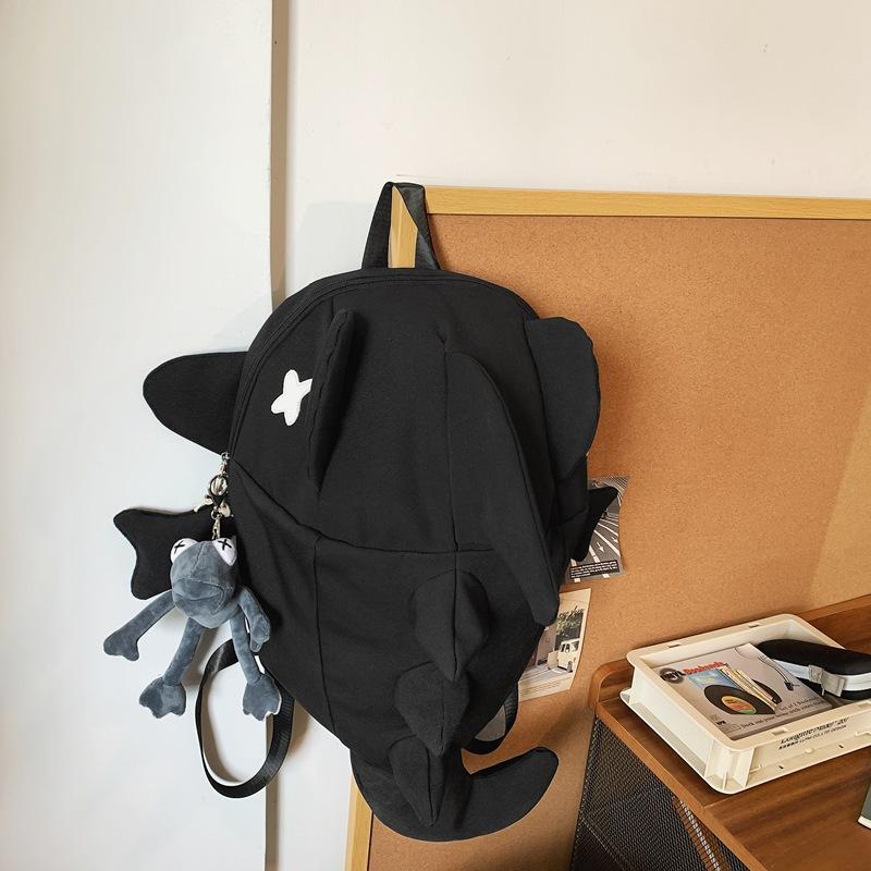 Creative cartoon men and women shark backpack personality funny trend backpack large capacity casual school bag