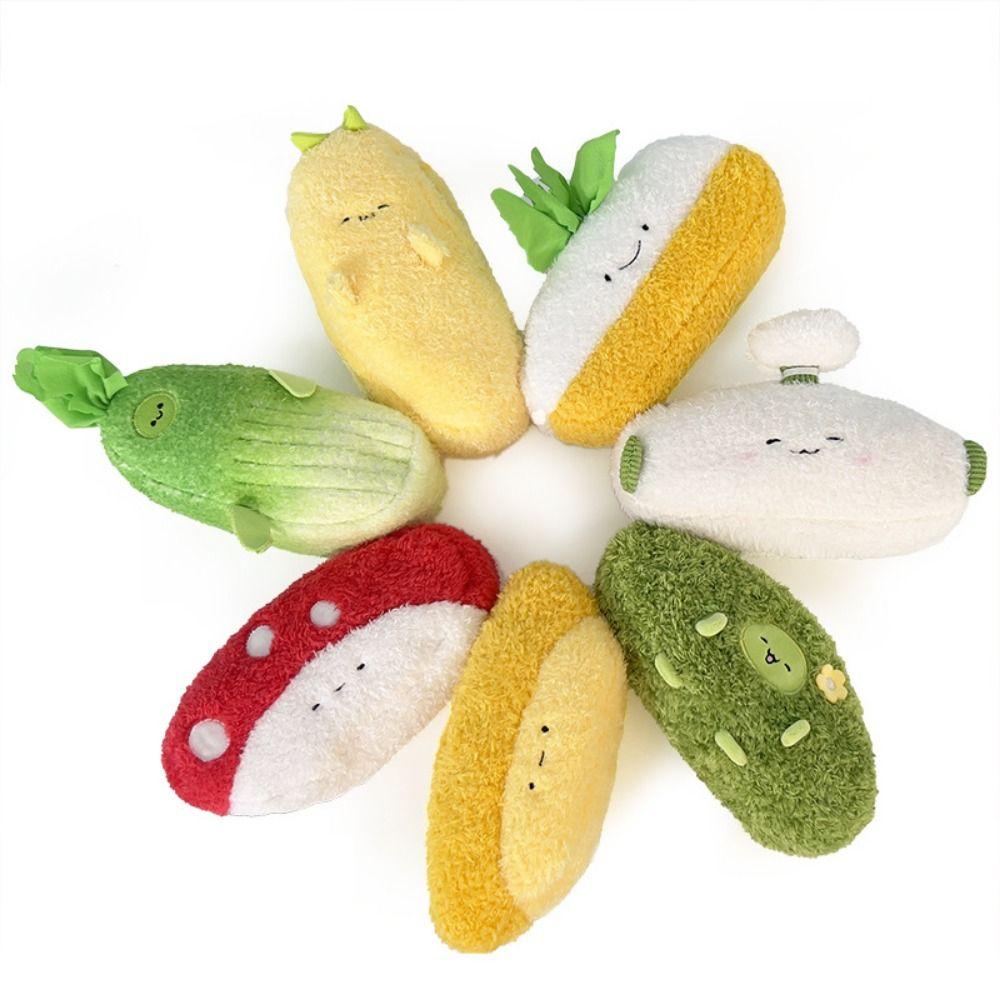 Desktop Storage Vegetable Stationery Bag Korean Style Plush Fruit Pencil Pouch Student