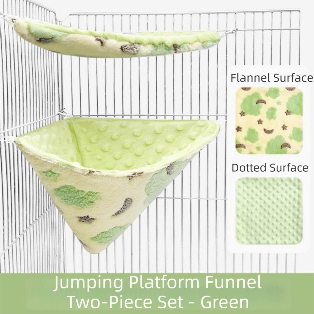 2Pcs/Set Flannel Velvet Sugar Glider Nest Comfort Breathable Pet Hammock Funnel Design Warm Squirrel Beds Pet Cage