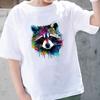 1/2pcs Coloured Raccoon Head Heat Transfer Sticker, DIY Iron-On Decals For Clothes, T-Shirt Making, Pillow Decorating, Clothing Supplies & Appliques