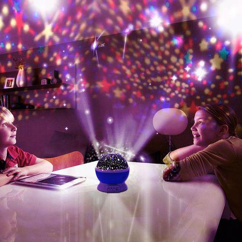 Детский ночник с проектором музыкальной звезды, детская романтическая вращающаяся настольная лампа, несколько цветов