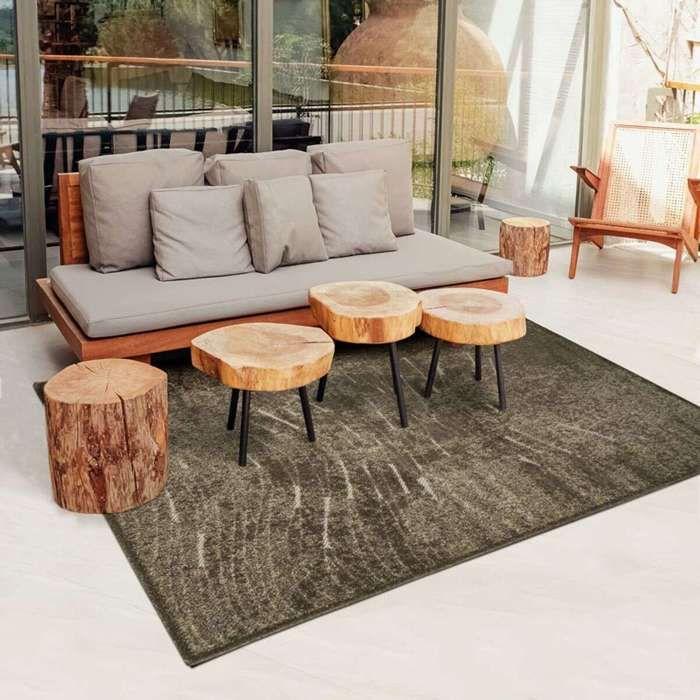 Tapis moderne pour intérieur-extérieur brun 120x170
