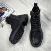 Новые высокие мужские ботинки ручной работы с толстой подошвой, уличные ботинки для мужчин из натуральной кожи высокого качества, дизайнерская мужская повседневная обувь