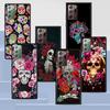 Чехол Flower Skull для Samsung Galaxy Note 20 Ultra 10 Lite 9 8 A12 A52 A51 S20 FE A50 A71 A21s черный мягкий чехол для телефона