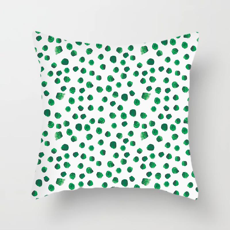 Зеленый наволочка с геометрическим декором для гостиной, офиса, дивана, наволочка, домашний декор, наволочка из персиковой кожи