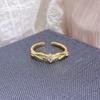 Medieval Branches Full Of Diamonds Zir*****Pen Ring Niche Light Luxury Retro Personality High Sense Personality Stacked Ring Woman