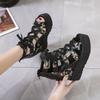 Women Thick-sole Wedges Sandals 2025Summer New Cool Boots Fashion Casual Platform Sandals for Women Roman Style Peep Toe Sandals