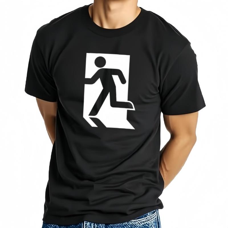 Camiseta de secado rápido para hombre prenda de vestir lisa Estilo vintage señal de salida