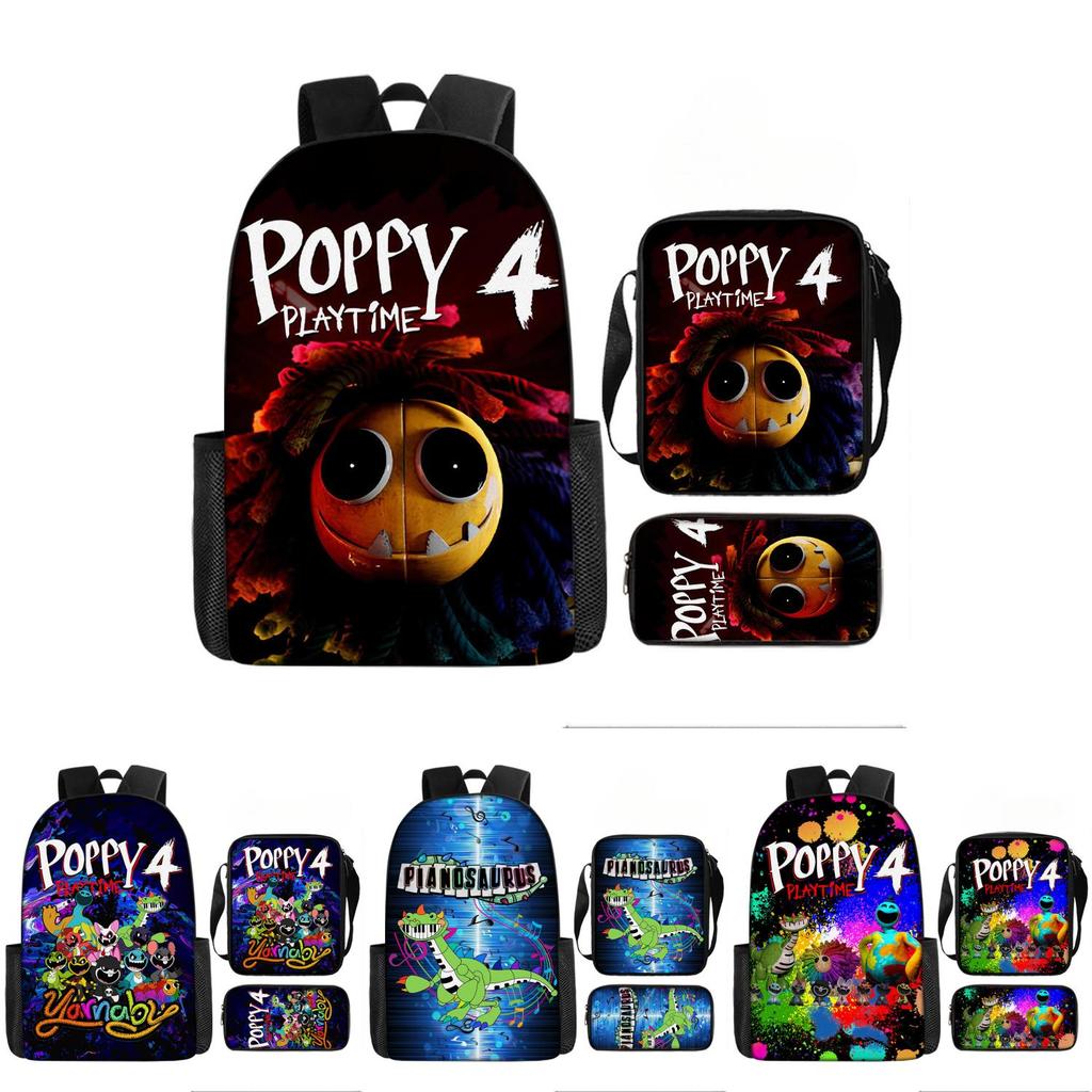 Poppy Playtime Глава 4 Кошмарные существа Детский рюкзак Оксфорд Легкий школьный рюкзак с мягкими лямками для учеников начальной школы