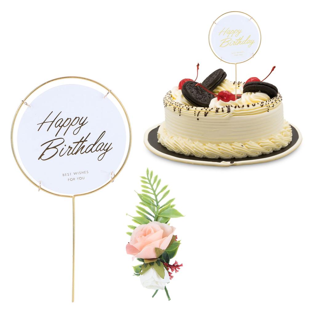 Металлические вставки для торта, круглые вставки для украшения торта, топперы, украшения для тортов на день рождения