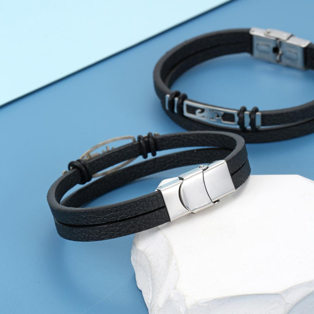 Очаровательные ювелирные изделия из нержавеющей стали, кожаный браслет Скорпион для мужчин