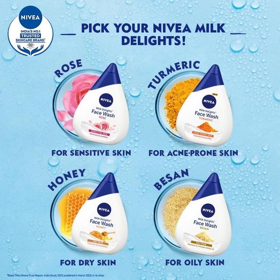 NIVEA Milk Delights Средство для умывания лица Драгоценный шафран для нормальной кожи 50 мл, 50 мл