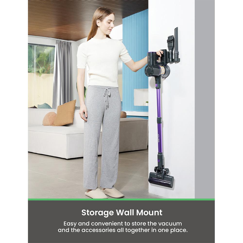 Беспроводной пылесос Vactidy V8 Pro, мощность всасывания 25 кПа, циклонная система фильтрации, пылесборник объемом 500 мл, сенсорный дисплей LED