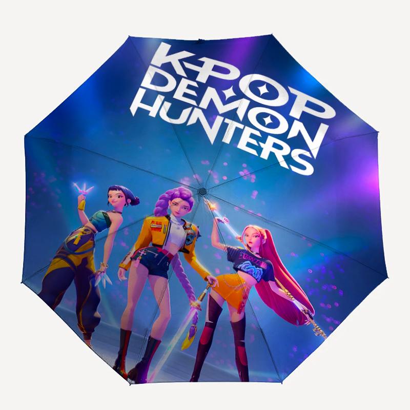 1pc KPop Demon Hunters16 Umbrella, Sun Protection, And UV Shielding. It Has Eight Sturdy Ribs for Outdoor Use And Perfect Gift