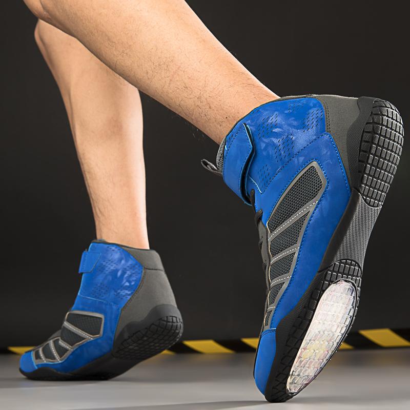 Боксерские ботинки унисекс 36-46, дышащие сетчатые ботинки большого размера, легкие боксерские ботинки, боевая тренировочная обувь, мотоциклетные ботинки