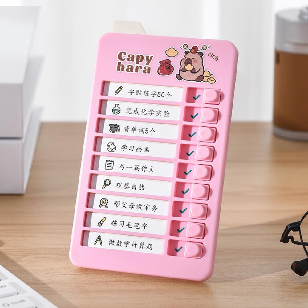 Panda Good Habit Punch Card Capybara Self-discipline Punch Card To Do List