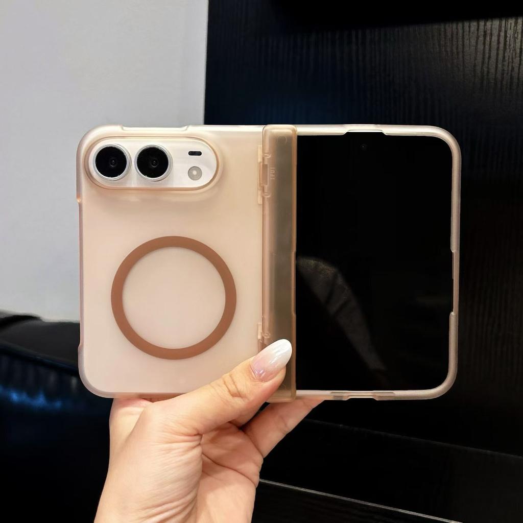 Чехол для iPhone Duo Fold Case Матовый Прозрачный Магнитный Защитный Задний Чехол Для MagSafe Беспроводной Зарядки Оболочка Телефона Funda