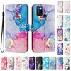 Colored Marble Luxury Painted Leather Case Wallet Book Style Cover for Oppo A72/A52/A92 4G,A36 4G,Reno 8/9,Realme 8/9/10/11/12...