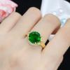 Зеленое великолепное индивидуальное простое кольцо круглой формы для женщин, очаровательное свадебное и помолвочное ювелирное украшение, новинка, модное
