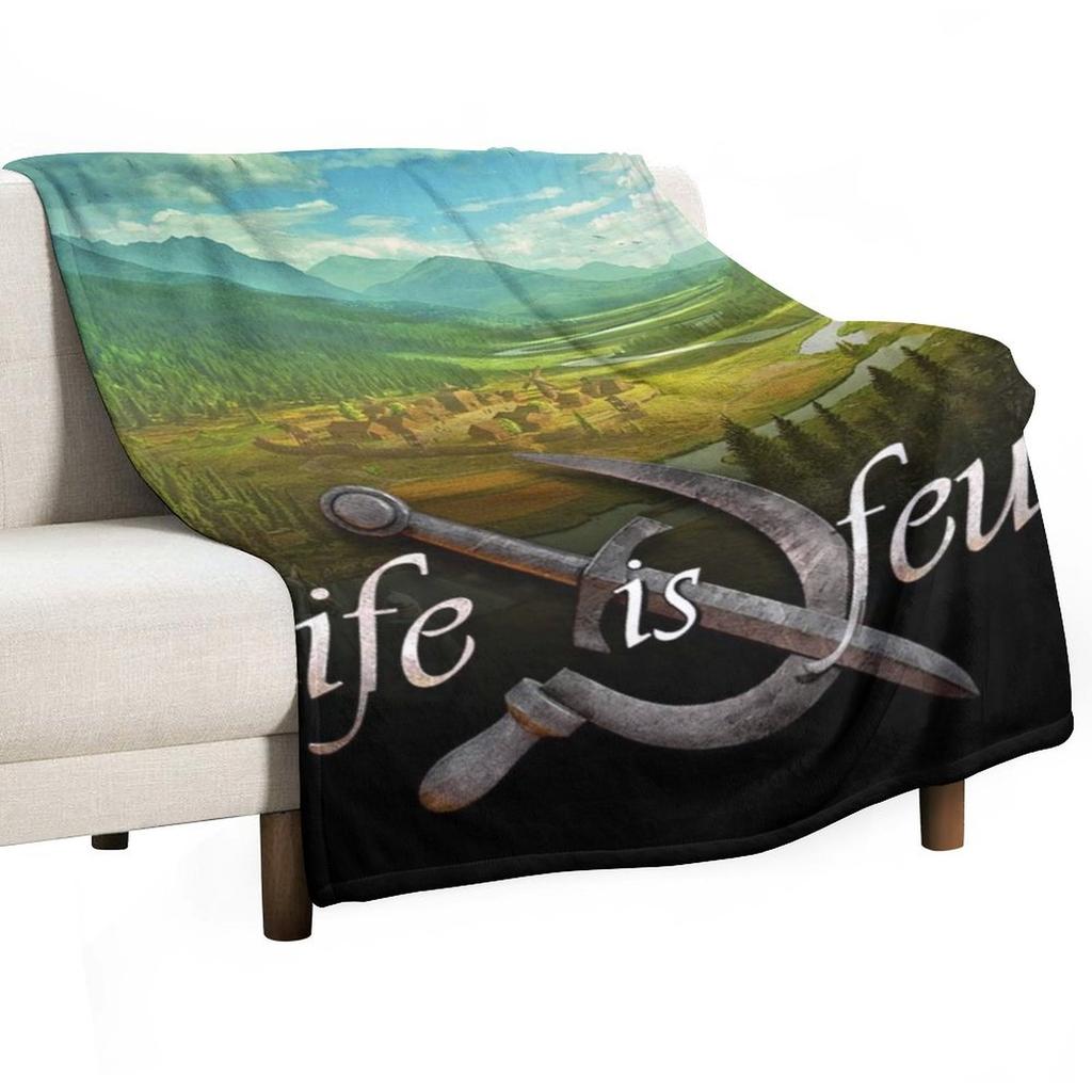 Life is Feudal Throw Blanket Moving Giant Sofa Tourist Decorative Throw Blankets