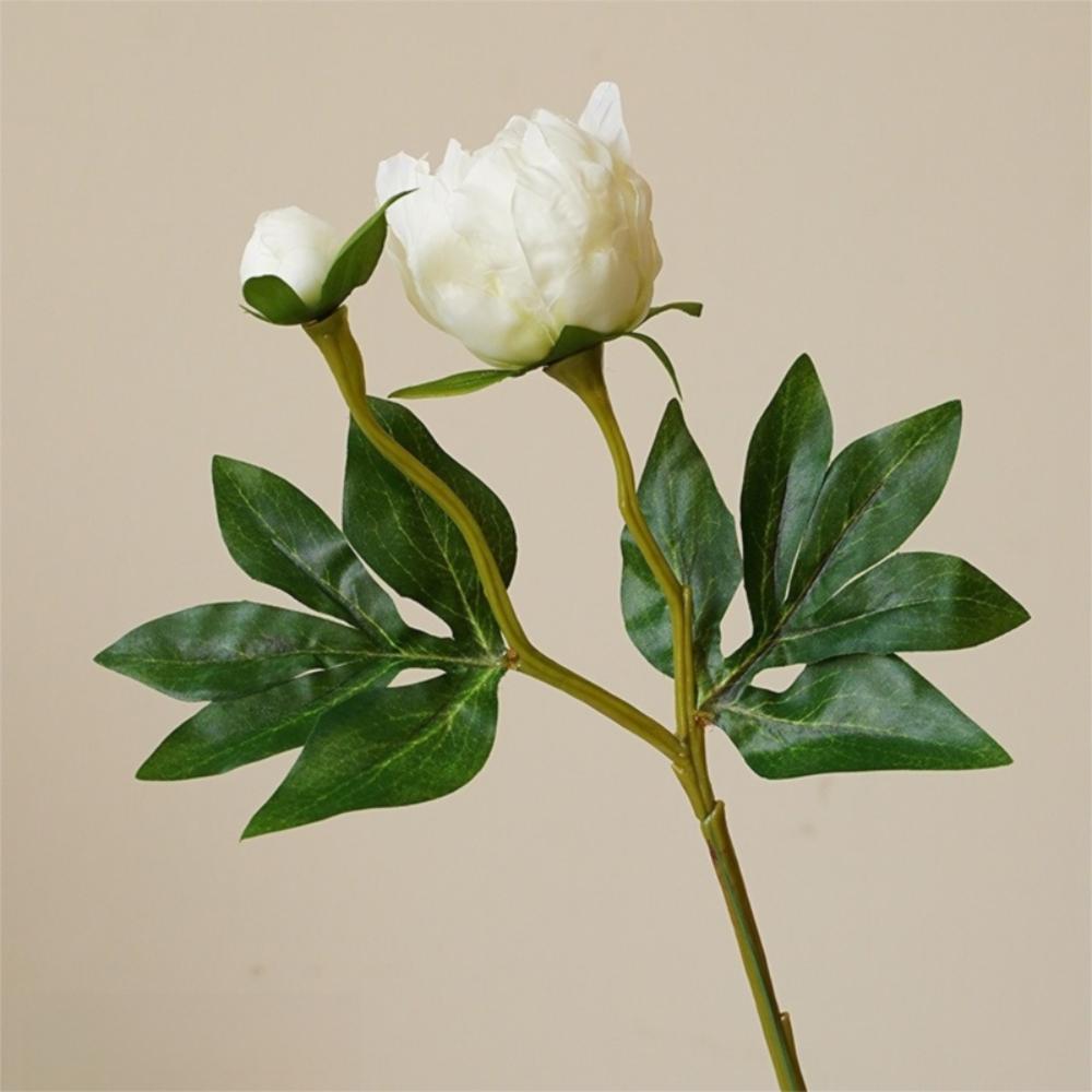 2 Head Artificial Peony Flowers European-Style Fake Peony Bouquet for Home Wedding Decor