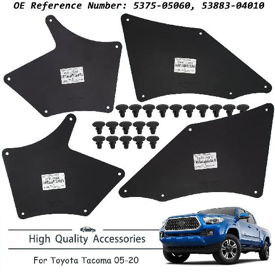 Брызговики Для Toyota Tacoma N220/N240/N250/N260/N270/N300 2005- Защитные Брызговики Брызговики Защита от Грязи OE# 5375-05060 537505060 53883-04010