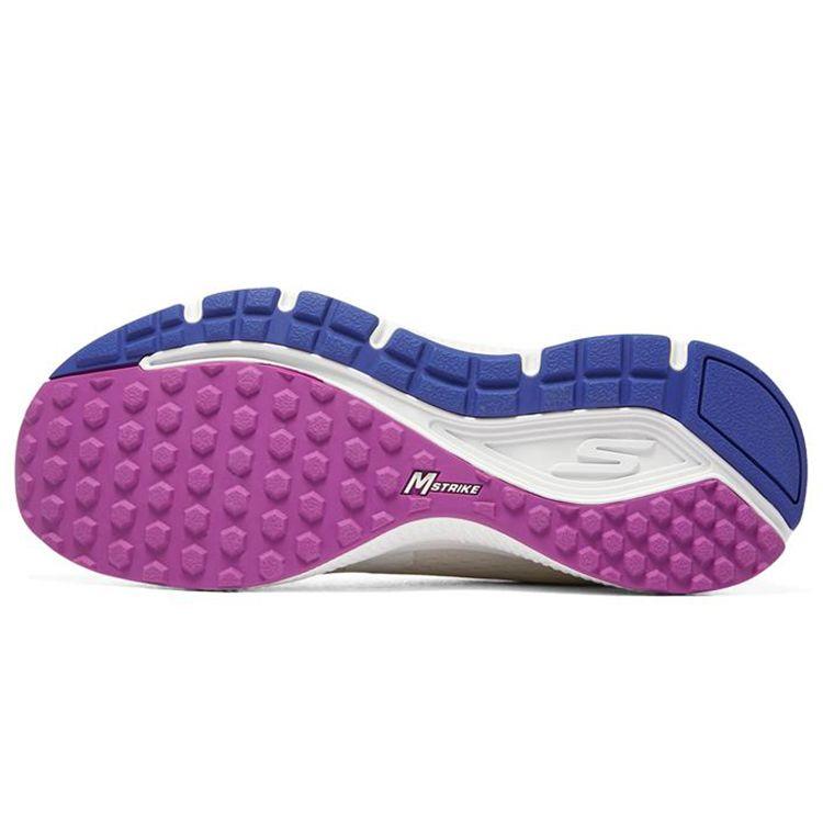 Skechers Go Run Постоянные Удобные Амортизирующие Прочные Низкие Кроссовки для Бега Женские кроссовки Белый Фиолетовый 128277-WPR