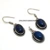 Lapis Lazuli Gemstone 925 Sterling Silver Plated Pendant Earring Set PES-S54