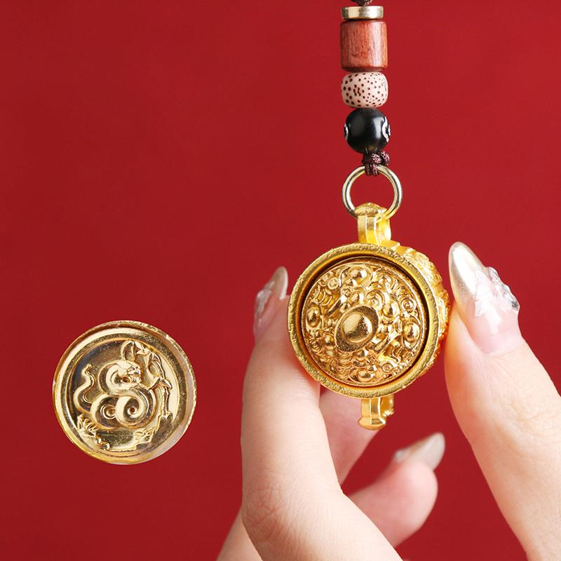 Двенадцать зодиаков имитация латуни сокровищница вращающаяся для мужчин и женщин подвесное украшение автомобильный брелок кулон