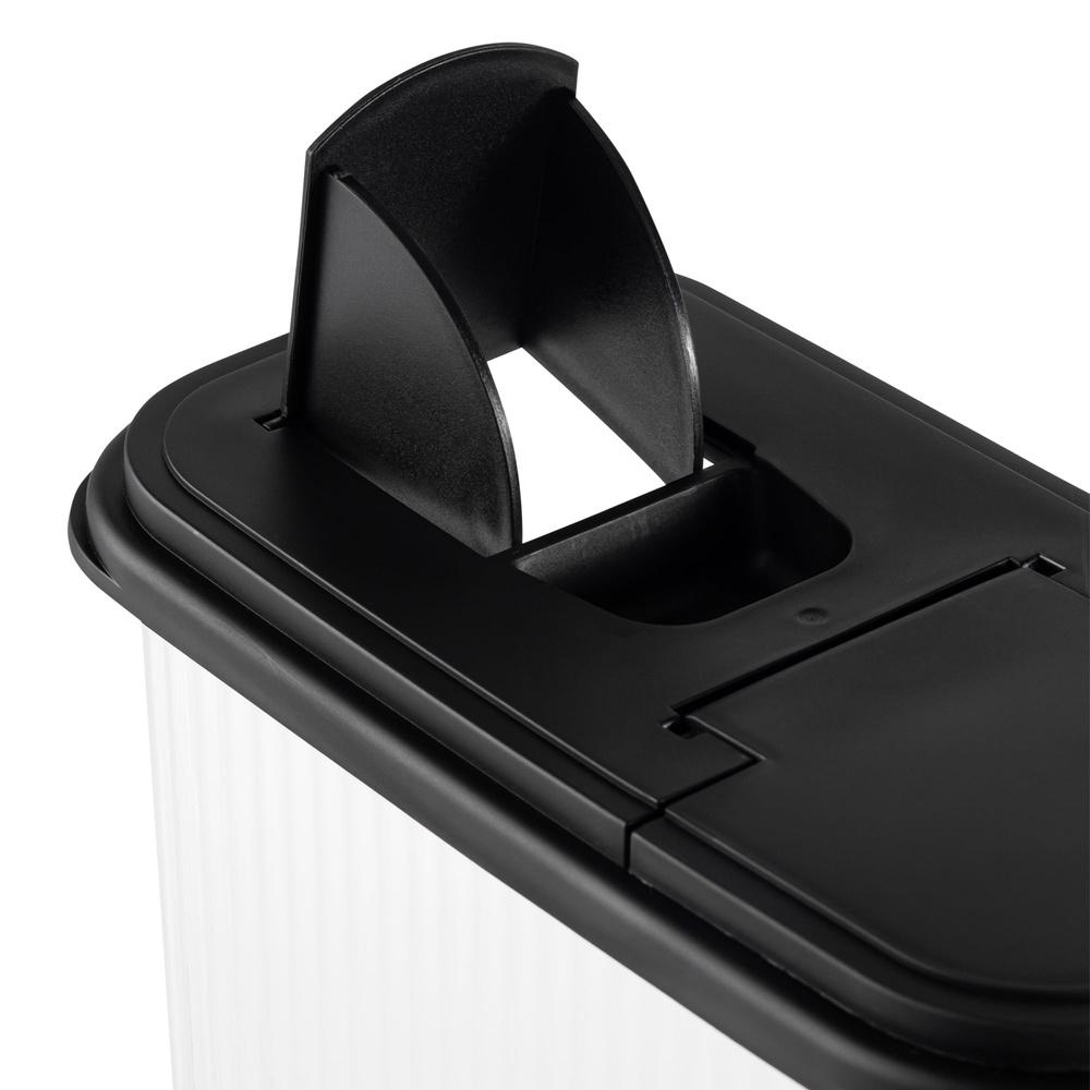 Контейнер для хранения хлопьев 4QT с крышкой-дозатором, герметичный кухонный органайзер, прозрачный пластик, для сухих продуктов