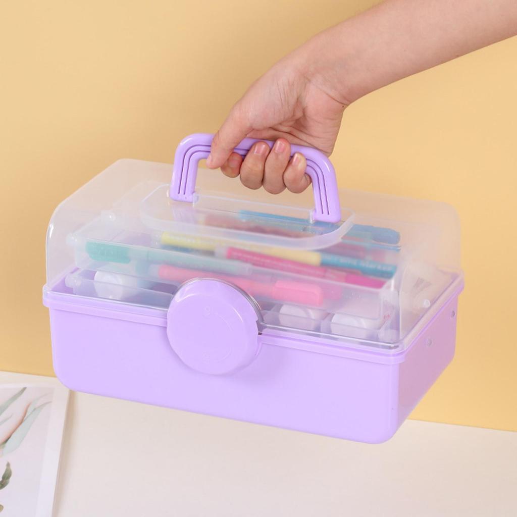 3 Layer Storage Box Sewing Supplies Organizer Multipurpose for Nails Making Sets Art