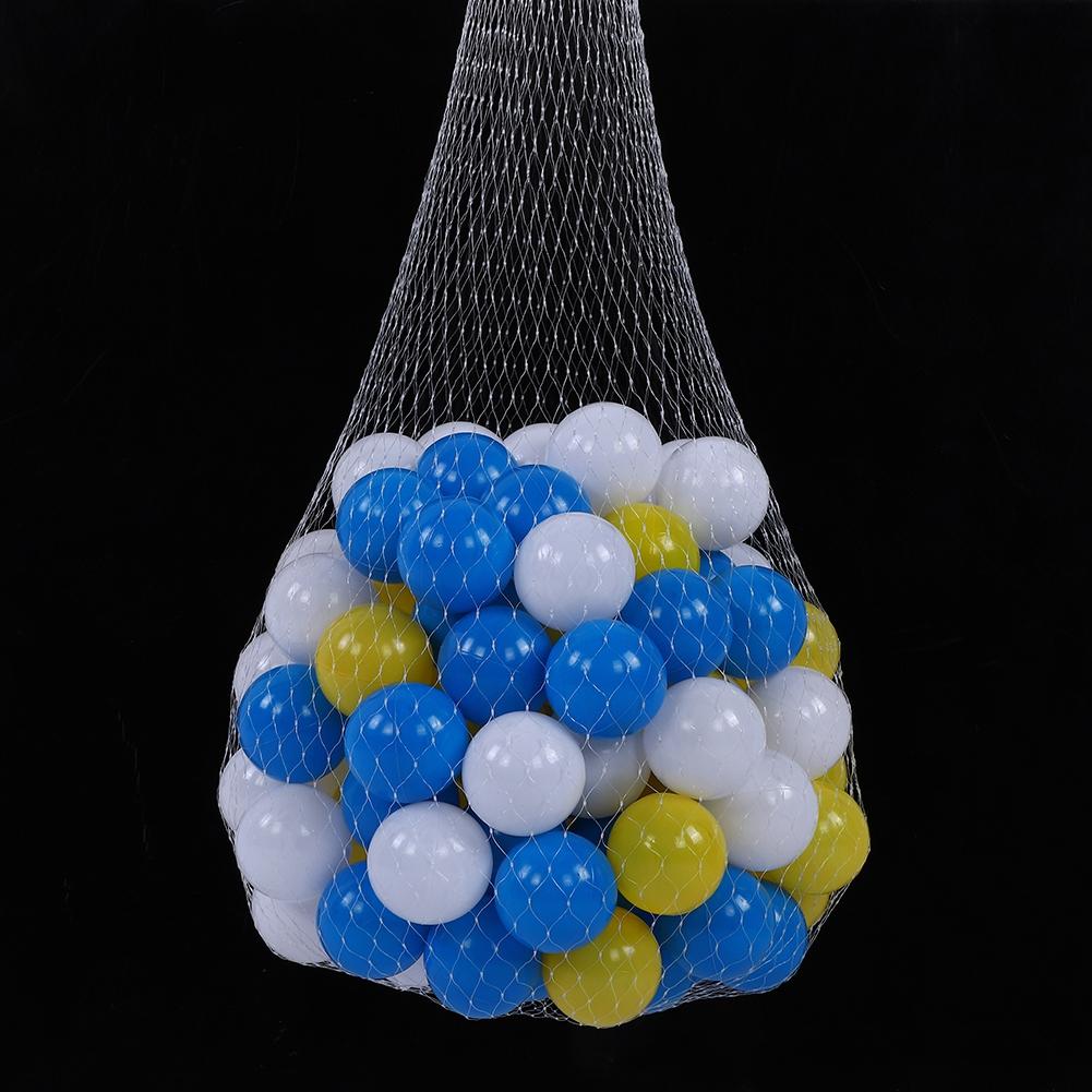 100 шт. белые, синие и желтые мягкие пластиковые многоразовые шарики для игр в океане, детские игрушки для детей