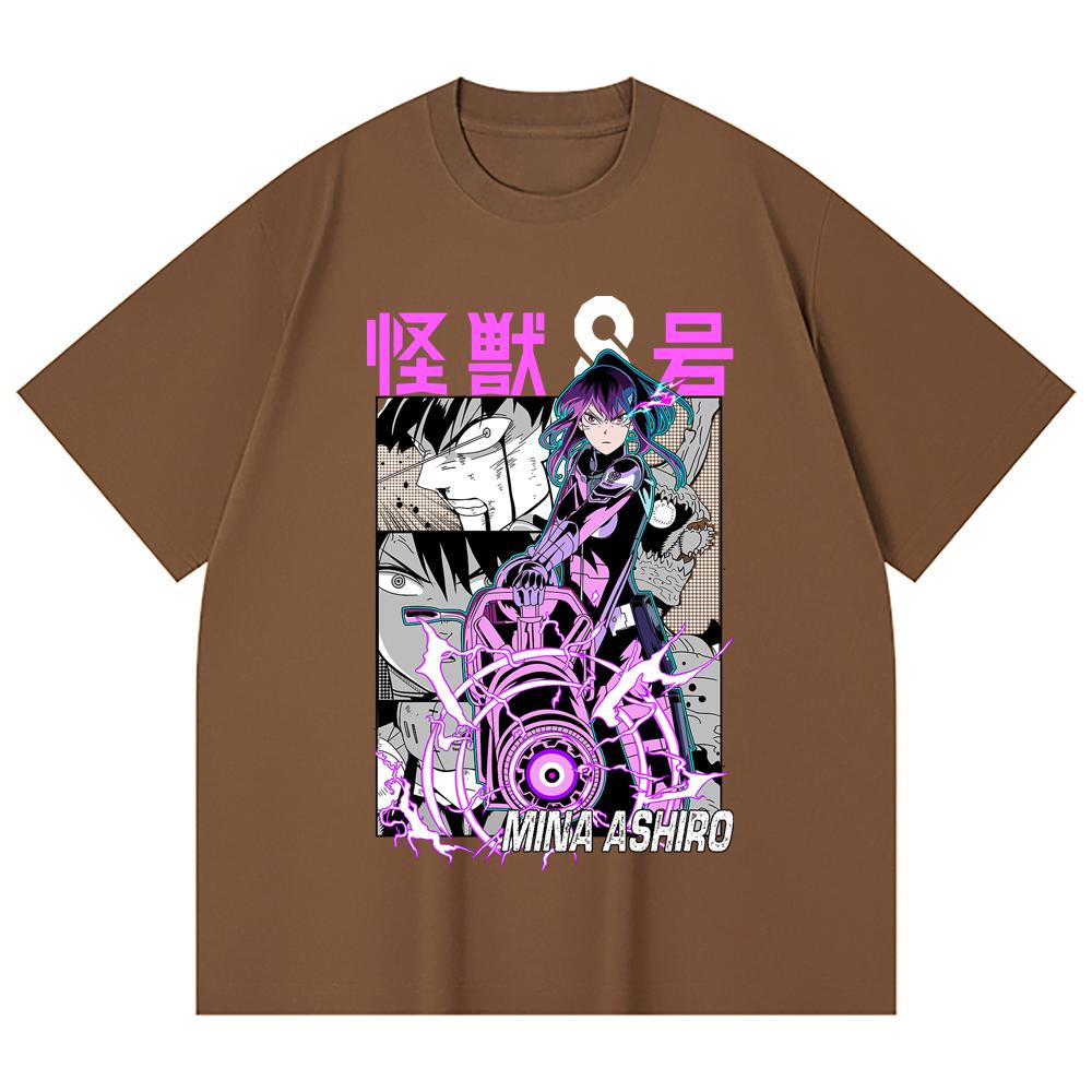 230 Gsm 100% Cotton Kaiju No 8 V15 Mina Print Unisex Heavy Cotton T Shirt