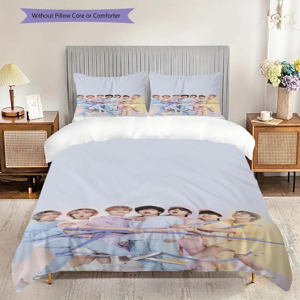 Unity Diversity Bonds Friendship Bedding (1 * duvet cover + 2 * pillowcase, without core) 2D Flat Bedding set Soft and comfortable